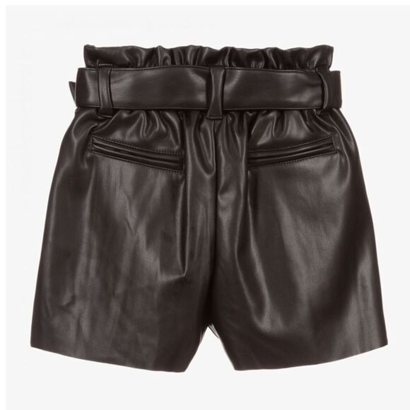 MAYORAL BLACK FAUX LEATHER SHORTS - Picture 2 of 3